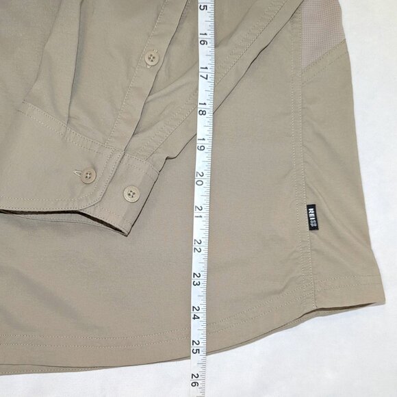 REI | Co-Op Sahara Long-Sleeve Solid Shirt Outdoors in Tan Beige | Size XL - Picture 11 of 11